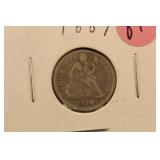 1887 Seated Liberty Silver Dime