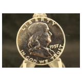 1957 Proof Franklin Silver Half Dollar