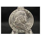 1963 Uncirculated Franklin Silver Half Dollar