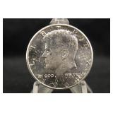 1964 Uncirculated Silver Kennedy Half Dollar