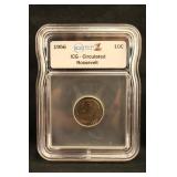 1956 ICG Certified Toned Roosevelt Silver Dime