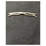 Sterling Silver Bow Tie Clip Bar - Vintage