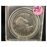 1958 Canadian "Death Dollar" Silver Dollar