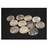 Lot of 11 Silver Dimes UNC or Proof