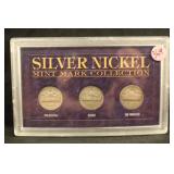 Silver Nickel Mint Mark Collection P&D&S