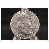 1954-D Uncirculated Franklin Silver Half Dollar