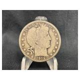1912-D Barber Silver Half Dollar