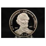 2000 $20 .999 Silver 20 gram Presidential Coin