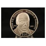 2000 $20 .999 Silver 20 gram Presidential Coin