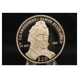 2000 $20 .999 Silver 20 gram Presidential Coin