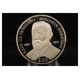 2000 $20 .999 Silver 20 gram Presidential Coin