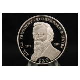 2000 $20 .999 Silver 20 gram Presidential Coin
