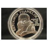 1oz .999 Silver Firefighters Franklin Silver Medal