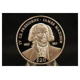 2000 $20 .999 Silver 20 gram Presidential Coin