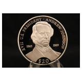 2000 $20 .999 Silver 20 gram Presidential Coin