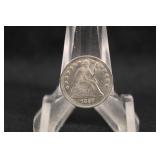 1857 Full Liberty Seated Silver Half Dime