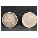 Lot of 2 Booker T. Washington Silver Halves