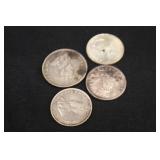 Lot of 4 Silver Foreign Coins