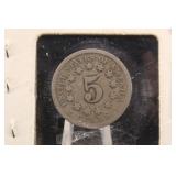 1868 Shield Nickel Coin
