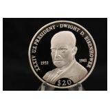 2000 $20 .999 Silver 20 gram Presidential Coin