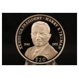 2000 $20 .999 Silver 20 gram Presidential Coin