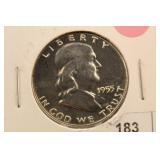 1955 Proof Franklin Silver Half Dollar