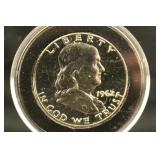1962 Proof Franklin Silver Half Dollar