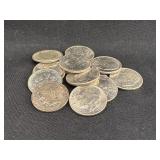 Lot of 13 Roosevelt Silver Dimes Mostly UNC