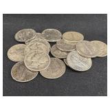 Lot of 16 Mercury Silver Dimes