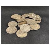 Lot of 22 Mercury Silver Dimes