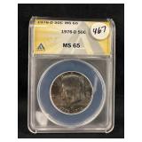 1976-D Certified Kennedy Half Dollar