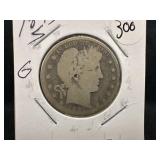 1893-S Silver Barber Half Dollar