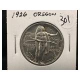 1926 Silver Oregon Trail Memorial Half Dollar