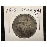 1925 Silver Stone Mountain Memorial Half Dollar