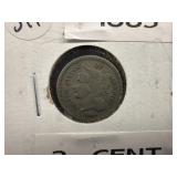1865 U.S Three Cent Nickel