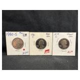 Lot of 3 Proof Washington Quarters