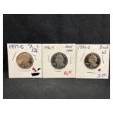 Lot of 3 Proof Washington Quarters