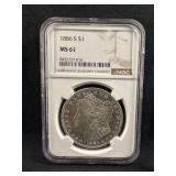 1886-S MS61 NGC Morgan Silver Dollar *Scarce