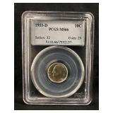 1955-D MS66 PCGS Roosevelt Silver DIme