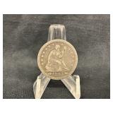 1853 Seated Liberty Silver Quarter