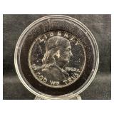 1962 Proof Cameo Franklin Silver Half Dollar