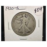 1920-S Silver Walking Liberty Half Dollar
