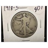 1918-S Silver Walking Liberty Half Dollar