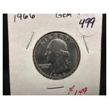1966 Silver Washington Quarter