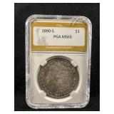 1890-S Certified Morgan Silver Dollar