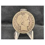 1909-P Barber Silver Half Dollar