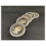 Lot of 5 proof Washington Quarters