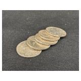 Lot of 5 Mercury Silver Dimes *Excellent