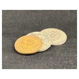 Lot of 3 Early U.S. Coins 2 Nickels 1 Cent