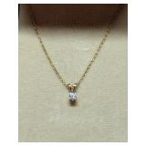 14K Gold and Diamond Necklace  1g
